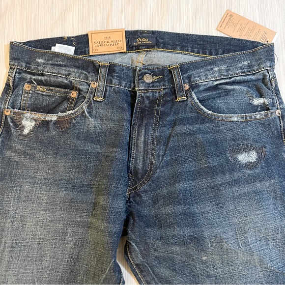 Ralph Lauren Varick Slim Straight Rope Dyed Jeans - Picture 2 of 16